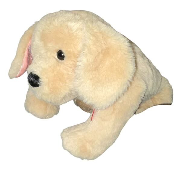 Two Blind Brothers Plush Guider Dog Braille Stuffed Animal Nursery Decor Tan 16" - Picture 2 of 12